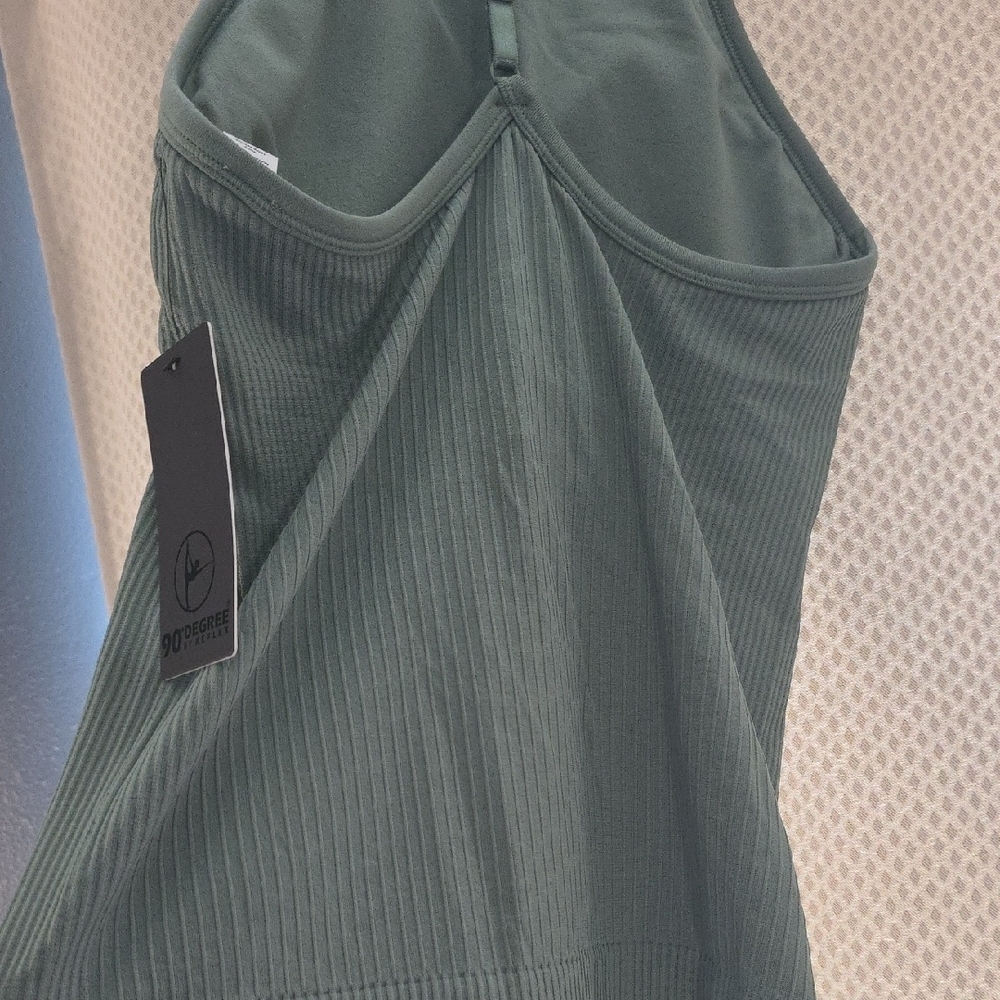 90 Degree By Reflex Olive Ribbed Tank Top - Picture 8 of 8